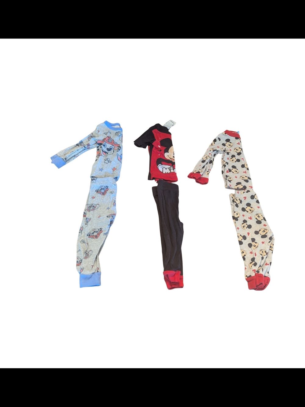 EUC Baby Boys 18 Month Pajama Bundle Disney Mickey Mouse Paw Patrol 3 Pairs